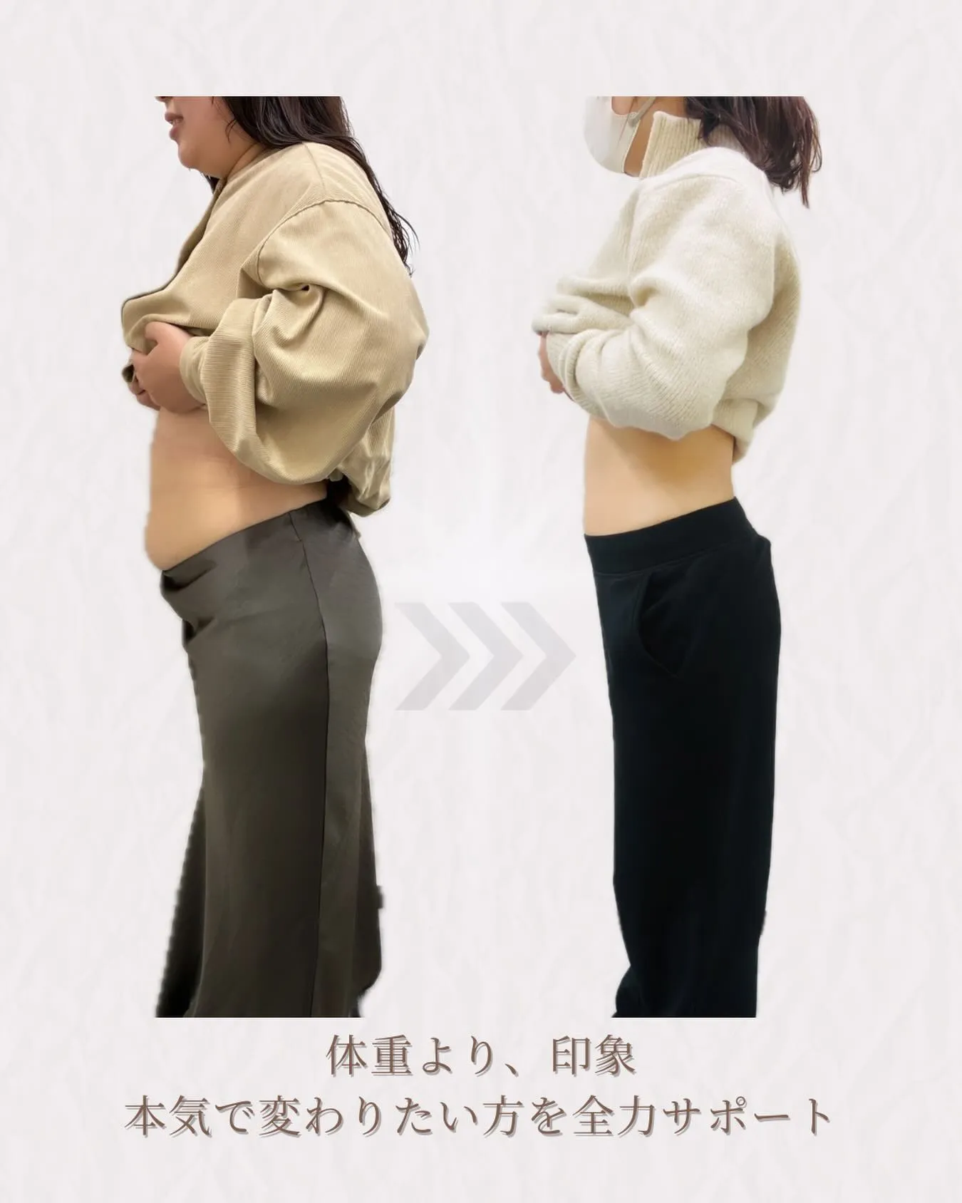 体重より、印象。